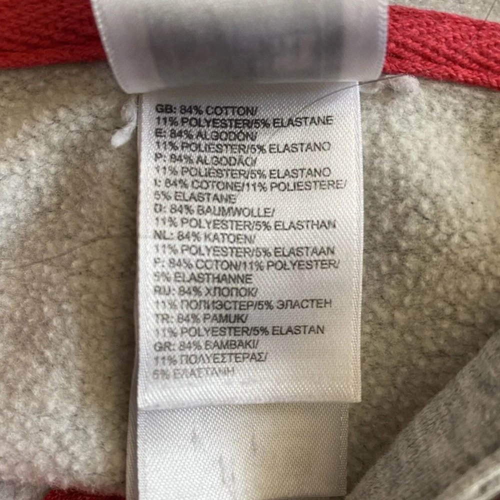 The North Face Womens Size Small Gray Full  Zip Up Pink LOGO Hoodie Sweater - Picture 11 of 12